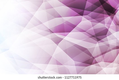 Light Purple vector abstract polygonal pattern. Polygonal abstract illustration with gradient. Completely new template for your banner.