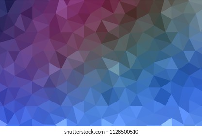 Light Purple vector abstract polygonal template. Colorful abstract illustration with triangles. Brand new design for your business.
