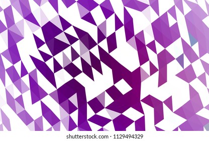 Light Purple vector abstract polygonal background. A sample with polygonal shapes. The best triangular design for your business.