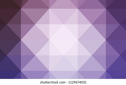 Light Purple vector abstract polygonal template. Colorful abstract illustration with triangles. Pattern for a brand book's backdrop.