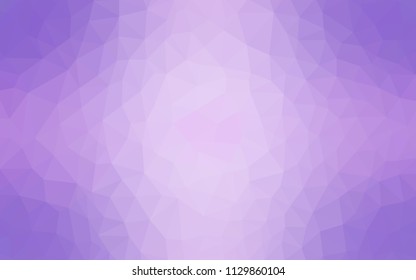 Light Purple vector abstract polygonal pattern. Triangular geometric sample with gradient.  Triangular pattern for your design.
