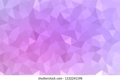 Light Purple vector abstract polygonal pattern. Colorful illustration in abstract style with triangles. Template for cell phone's backgrounds.