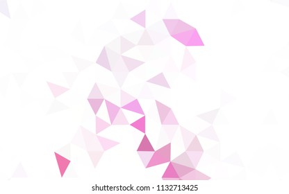 Light Purple vector abstract polygonal template. Modern abstract illustration with triangles. A new texture for your web site.