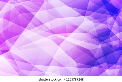 Light Purple vector abstract polygonal background. Colorful illustration in abstract style with triangles. Best triangular design for your business.