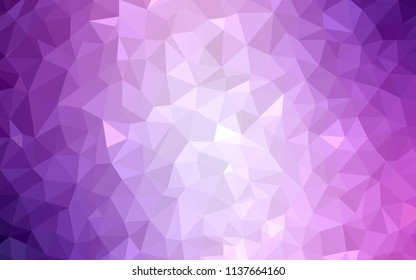 Light Purple vector abstract polygonal template. A completely new color illustration in a polygonal style. Brand new design for your business.