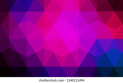 Light Purple vector abstract polygonal template. Colorful abstract illustration with triangles. Polygonal design for your web site.