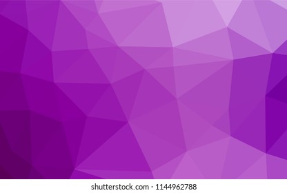 Light Purple vector abstract polygonal texture. A sample with polygonal shapes. The polygonal design can be used for your web site.