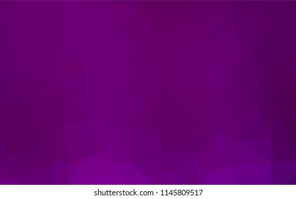 Light Purple vector abstract polygonal texture. Triangular geometric sample with gradient.  The completely new template can be used for your brand book.