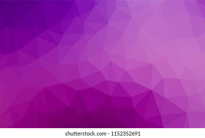 Light Purple vector abstract polygonal cover. Shining illustration, which consist of triangles. Triangular pattern for your business design.