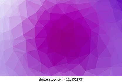 Light Purple vector abstract polygonal layout. Triangular geometric sample with gradient.  A completely new design for your business.