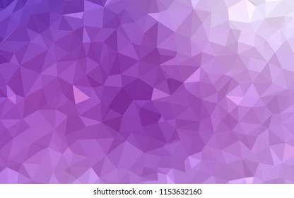 Light Purple vector abstract polygonal pattern. Elegant bright polygonal illustration with gradient. A completely new design for your leaflet.