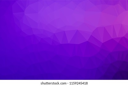 Light Purple vector abstract polygonal layout. Creative geometric illustration in Origami style with gradient. The best triangular design for your business.