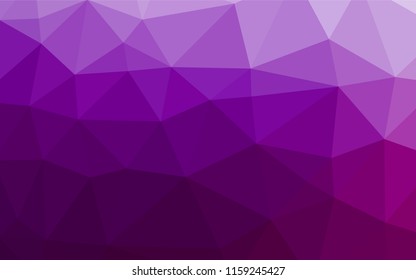 Light Purple vector abstract polygonal texture. Triangular geometric sample with gradient.  A new texture for your design.