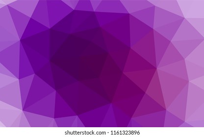 Light Purple vector abstract polygonal cover. Glitter abstract illustration with an elegant design. The textured pattern can be used for background.