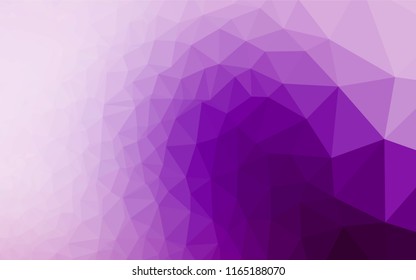 Light Purple vector abstract polygonal layout. A completely new color illustration in a vague style. A completely new design for your business.