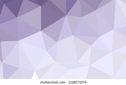 Light Purple vector abstract polygonal pattern. Triangular geometric sample with gradient.  Brand new style for your business design.