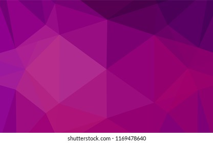Light Purple vector abstract polygonal layout. Brand new colored illustration in blurry style with gradient. The polygonal design can be used for your web site.