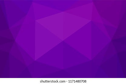 Light Purple vector abstract polygonal texture. A sample with polygonal shapes. The textured pattern can be used for background.