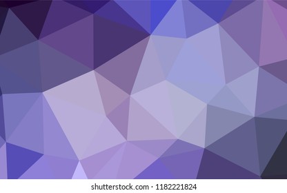 Light Purple vector abstract polygonal background. Shining colorful illustration with triangles. Completely new template for your banner.