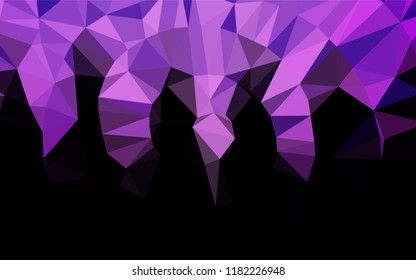 Light Purple vector abstract polygonal texture. Creative geometric illustration in Origami style with gradient. Triangular pattern for your business design.