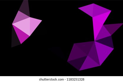 Light Purple vector abstract polygonal layout. Glitter abstract illustration with an elegant design. The completely new template can be used for your brand book.