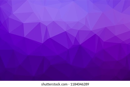 Light Purple vector abstract polygonal texture. A completely new color illustration in a vague style. The best triangular design for your business.