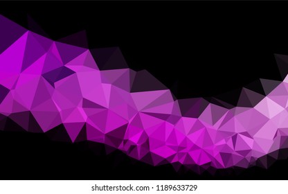 Light Purple vector abstract polygonal layout. Colorful abstract illustration with gradient. A new texture for your design.