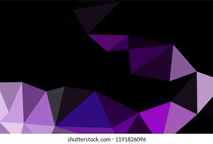 Light Purple vector abstract polygonal texture. Colorful abstract illustration with gradient. Triangular pattern for your business design.