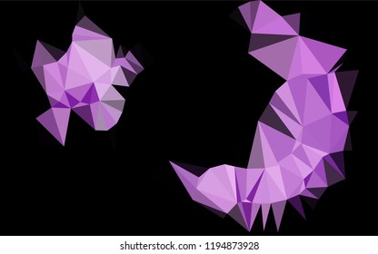 Light Purple vector abstract polygonal cover. Colorful abstract illustration with gradient. The polygonal design can be used for your web site.