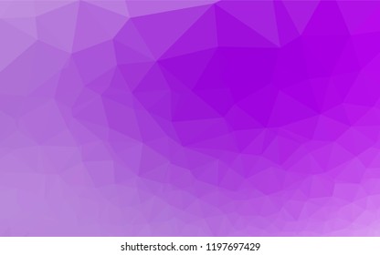Light Purple vector abstract polygonal layout. Creative geometric illustration in Origami style with gradient. The polygonal design can be used for your web site.
