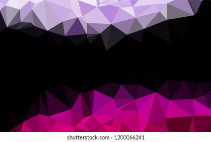 Light Purple vector abstract polygonal cover. Triangular geometric sample with gradient.  Brand new design for your business.