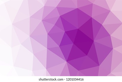 Light Purple vector abstract polygonal layout. A vague abstract illustration with gradient. The best triangular design for your business.