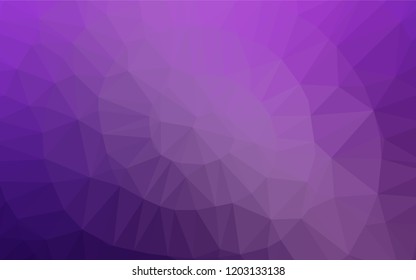 Light Purple vector abstract polygonal cover. Triangular geometric sample with gradient.  The polygonal design can be used for your web site.