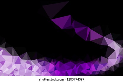 Light Purple vector abstract polygonal cover. Shining illustration, which consist of triangles. The textured pattern can be used for background.