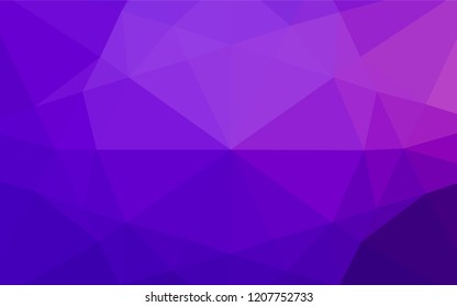 Light Purple vector abstract polygonal cover. Modern geometrical abstract illustration with gradient. The best triangular design for your business.