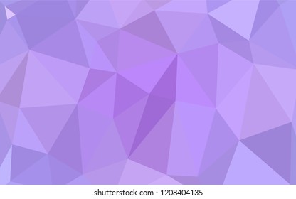 Light Purple vector abstract polygonal background. Shining polygonal illustration, which consist of triangles. The polygonal design can be used for your web site.