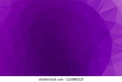 Light Purple vector abstract polygonal cover. Shining colored illustration in a Brand new style. Triangular pattern for your business design.