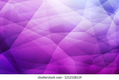 Light Purple vector abstract polygonal pattern. A sample with polygonal shapes. Completely new template for your banner.