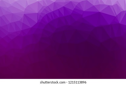 Light Purple vector abstract polygonal texture. Triangular geometric sample with gradient.  The template can be used as a background for cell phones.