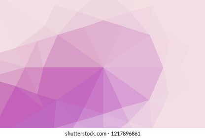 Light Purple vector abstract polygonal cover. An elegant bright illustration with gradient. Triangular pattern for your business design.