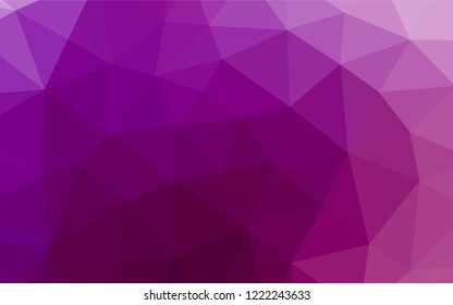 Light Purple vector abstract polygonal cover. Geometric illustration in Origami style with gradient.  Triangular pattern for your business design.