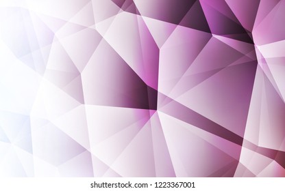 Light Purple vector abstract polygonal template. Creative geometric illustration in Origami style with gradient. Best triangular design for your business.