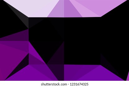 Light Purple vector abstract polygonal texture. A completely new color illustration in a vague style. Brand new design for your business.