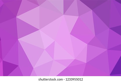 Light Purple vector abstract polygonal background. Shining polygonal illustration, which consist of triangles. Polygonal design for your web site.
