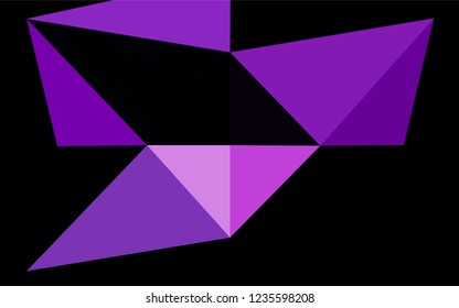 Light Purple vector abstract polygonal texture. Shining illustration, which consist of triangles. A completely new template for your business design.