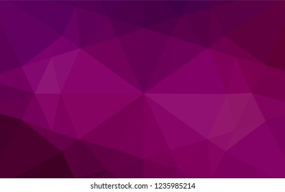 Light Purple vector abstract polygonal layout. Shining illustration, which consist of triangles. The completely new template can be used for your brand book.