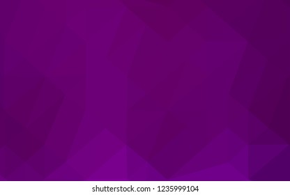 Light Purple vector abstract polygonal texture. Shining illustration, which consist of triangles. Template for a cell phone background.