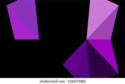 Light Purple vector abstract polygonal texture. Colorful abstract illustration with gradient. The best triangular design for your business.