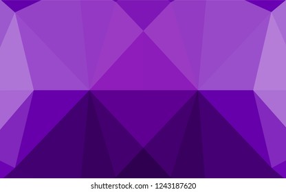 Light Purple vector abstract polygonal cover. Glitter abstract illustration with an elegant design. Brand new design for your business.