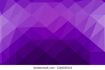 Light Purple vector abstract polygonal cover. Glitter abstract illustration with an elegant design. Completely new template for your business design.